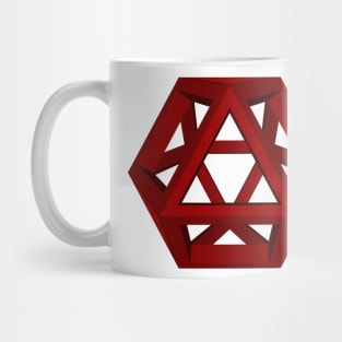 lawal maroon v2 skeletal cuboctahedron gmtrx Mug